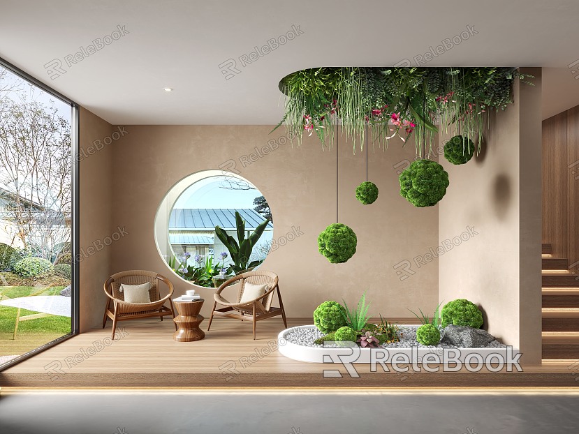 Modern landscape sketch interior landscape landscaping model