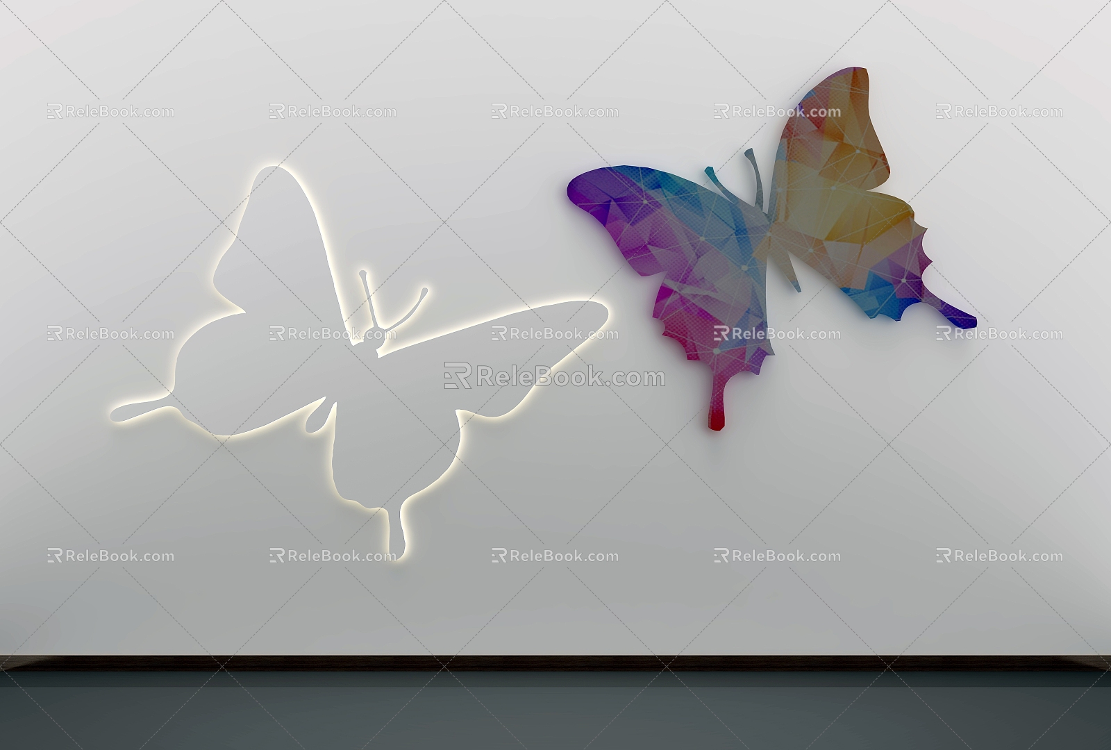 Butterfly Wall Decoration 3d model