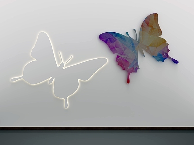 Butterfly Wall Decoration 3d model