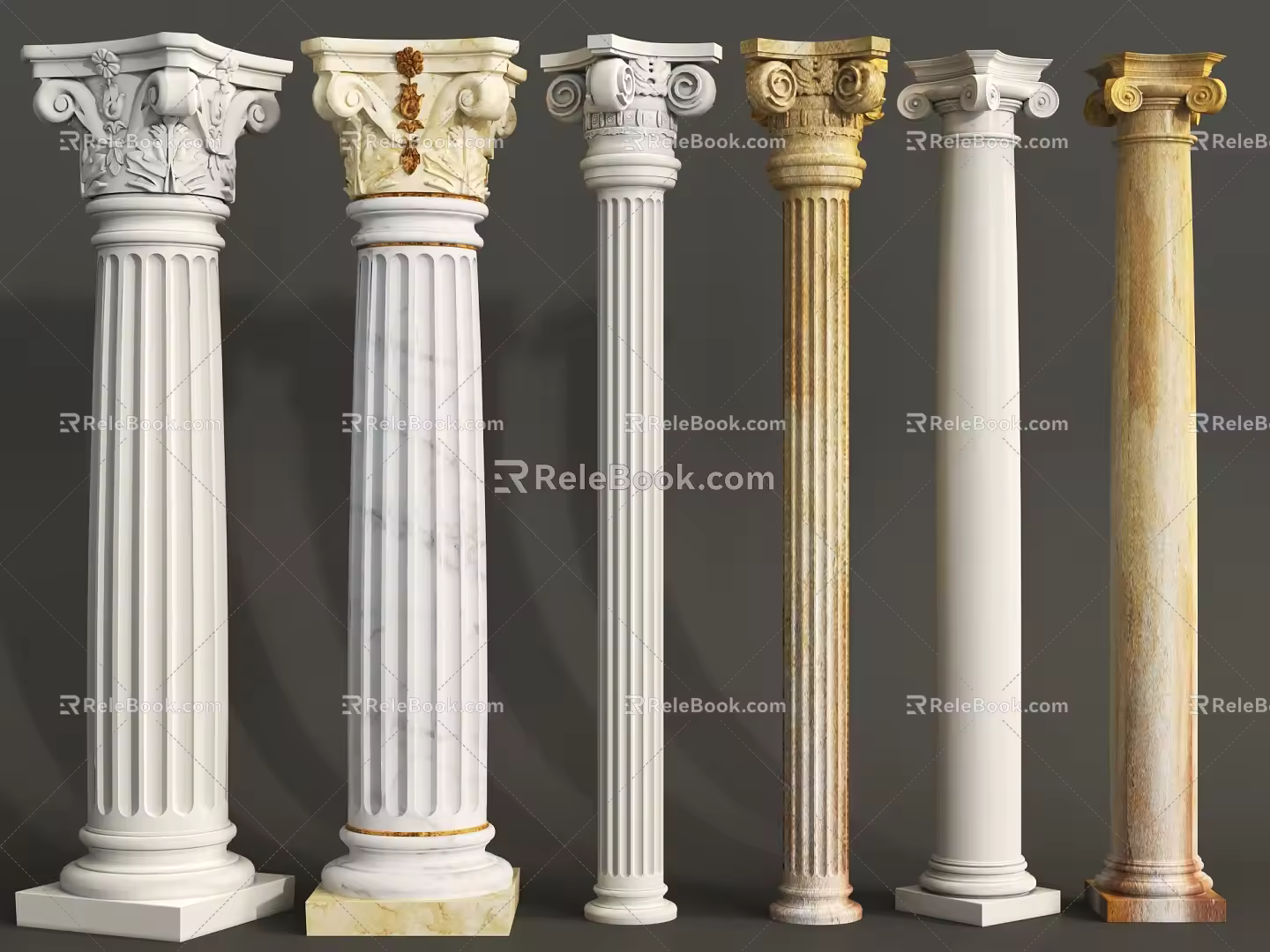 European Column Roman Column 3d model