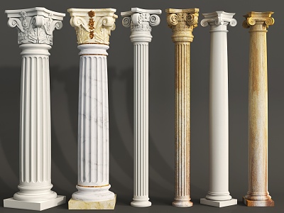 European Column Roman Column 3d model