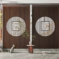 Chinese Partition Partition Screen Stone Carving Ornaments 3d model