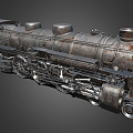 steam locomotive steam train train vintage train 3d model