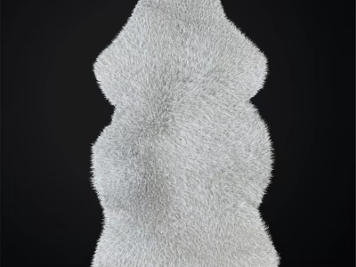 Soft Fluffy Square Rug With Shaggy Texture For Living Room Decor 3d model