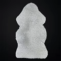Soft Fluffy Square Rug With Shaggy Texture For Living Room Decor