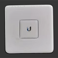 White Square Electronic Network Device With Multiple Ethernet Ports And Cooling Vents