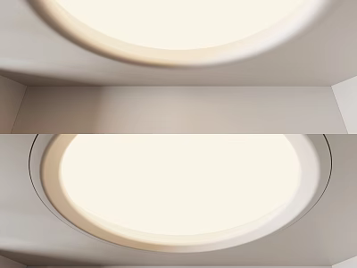 Modern Ceiling Design With Circular Recessed Lighting And Smooth White Finish 3d model