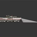 Military Transport Vehicle With Armored Body Large Off Road Tires And Cargo Platform
