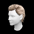 Human Head Model With Blonde Wavy Hair And Hairstyle Design