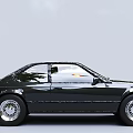 Vintage Green BMW Classic Car Front View With Sporty Design And Chrome Grille Details