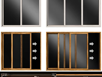 Different Styles of Casement Windows with Modern Frames and Smooth Operation 3d model