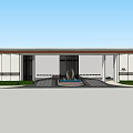 Modern Entrance Gate Exterior Design With Glass Door And Wooden Frame