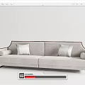 Light Gray Modern Sofa Set With Multiple Colorful Decorative Cushions And Comfortable Design 3d model