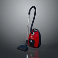 Efficient Modern Red Black Vacuum Cleaner With Long Hose For Home Cleaning Use