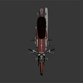 Vintage Red Motorcycle With Black Seat Silver Exhaust And Classic Design