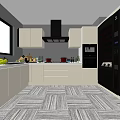 Modern Kitchen Interior Design With Light Colored Cabinets Island Counter And Appliances