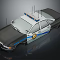 Functional Police Car with Roof Police Lights Antennas and Santa Barbara Badge
