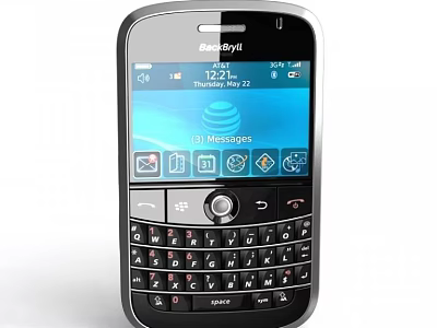 BlackBerry Classic Mobile Phone With QWERTY Keyboard And Message Screen 3d model