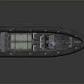 Tactical Inflatable Boat Featuring Seats Console Antenna And Gray Hull Design