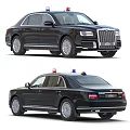Luxury Black Police Sedan With Emergency Lights And Exterior Design