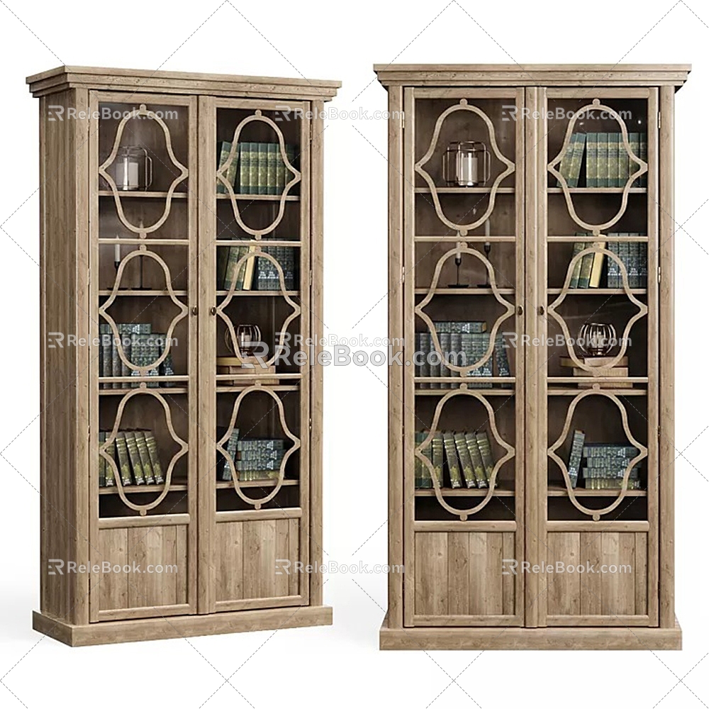 Jane European Decorative Cabinet Storage Display Cabinet 3d model