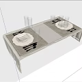 Elegant Dinnerware Set with Plates Napkins Cutlery and Wine Glasses on Table