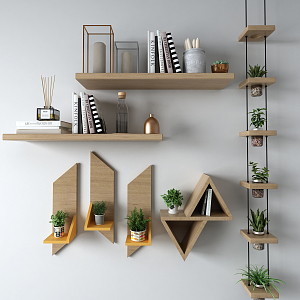 Nordic Wall Shelf Hanger Pot 3d model