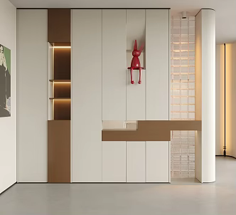 Modern Decorative Entrance Partition 3d model
