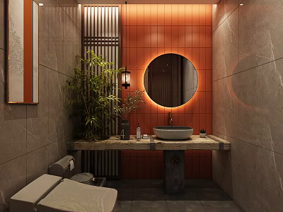 Chinese Toilet New Chinese Toilet Hotel Toilet Hotel Toilet Silent Toilet Washbasin Chinese Washbasin Toilet 3d model