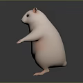 Modern Game Character Mouse Wizard Mouse Warlock Cartoon Mouse Animated Mouse 3d model