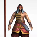Game Chibi Anime Game Figure Man Warrior 3d model
