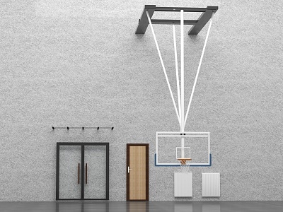 modern basketball stand basketball stand combination 3d model