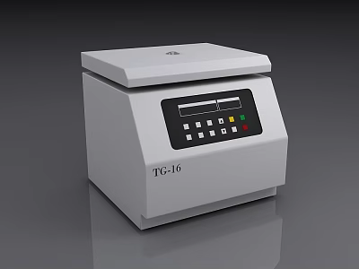 Laboratory Benchtop Centrifuge TC-16 Equipment With Digital Display And Control Buttons 3d model