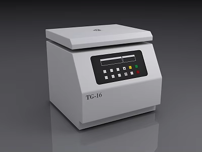 Laboratory Benchtop Centrifuge TC-16 Equipment With Digital Display And Control Buttons 3d model