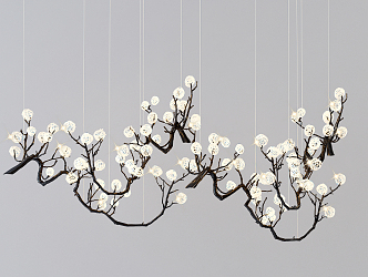 Modern chandelier branch chandelier 3d model