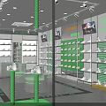 Modern Retail Store Interior With Display Shelves Products And Bright Lighting Fixtures