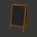Practical Standing Blackboard Easel With Wooden Frame Simple Design For Daily Use