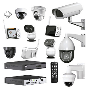 Modern camera surveillance equipment intelligent surveillance office camera home surveillance camera 3d model