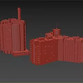 Multi Story Residential Buildings With Concrete Exterior Balconies And Regular Windows
