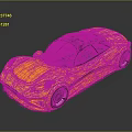 Modern Yellow Sports Car With Sleek Streamlined Body And Black Roof Design