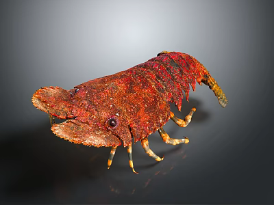 Red Spotted Lobster Fresh Aquatic Animal With Detailed Shell Texture And Claws 3d model