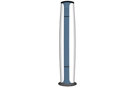Tower Air Conditioner Fan with White and Blue Modern Vertical Design for Home Use 3d model