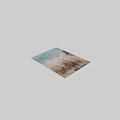 Square Rug With Teal And Brown Abstract Textured Design For Modern Spaces