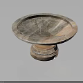 Elegant Marble Bowl With Pedestal Base And Natural Texture For Home Living Essentials