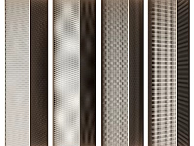 Modern Stylish Interior Partition With Textured Metal Panels And Color Contrast 3d model