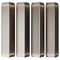 Modern Stylish Interior Partition With Textured Metal Panels And Color Contrast