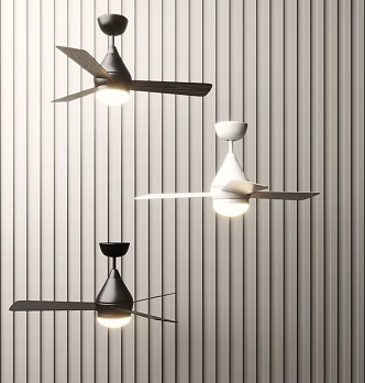 Modern ceiling fan lamp chandelier 3d model