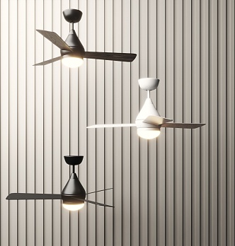 Modern ceiling fan lamp chandelier 3d model