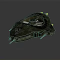 Futuristic Sleek Spaceship Model With Metallic Surface Streamlined Design And Detailed Texture