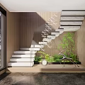 Modern Staircase Simple Rotating Staircase Interior Landscape 3d model